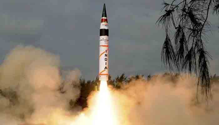 India's Agni 5 ballistic missile test