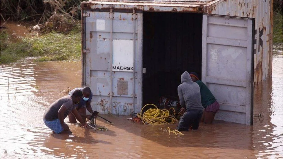 torrential rains and floods in South Africa