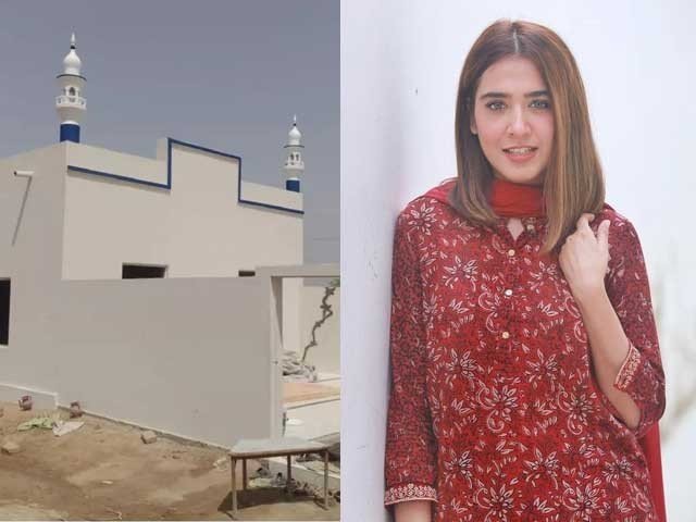 Pakistani actress Mansha Pasha along with her sisters built a mosque in memory of her father