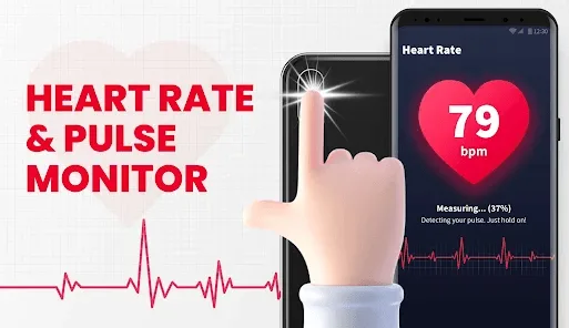 Heart rate recording app with the help of smartphone