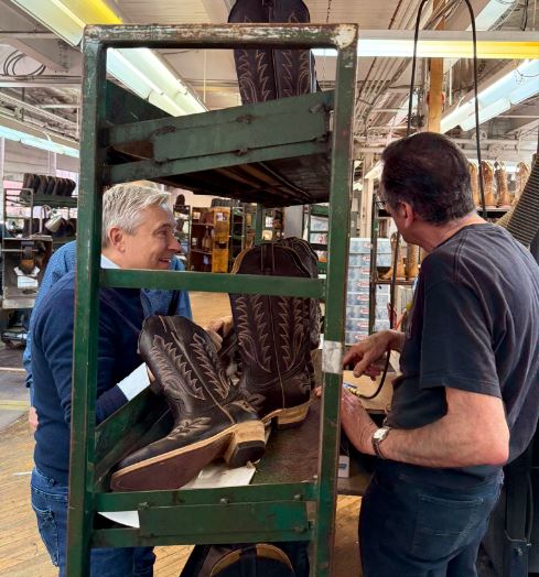 Featured image for “Philippe Champagne visits Boulet Western Boots factory”